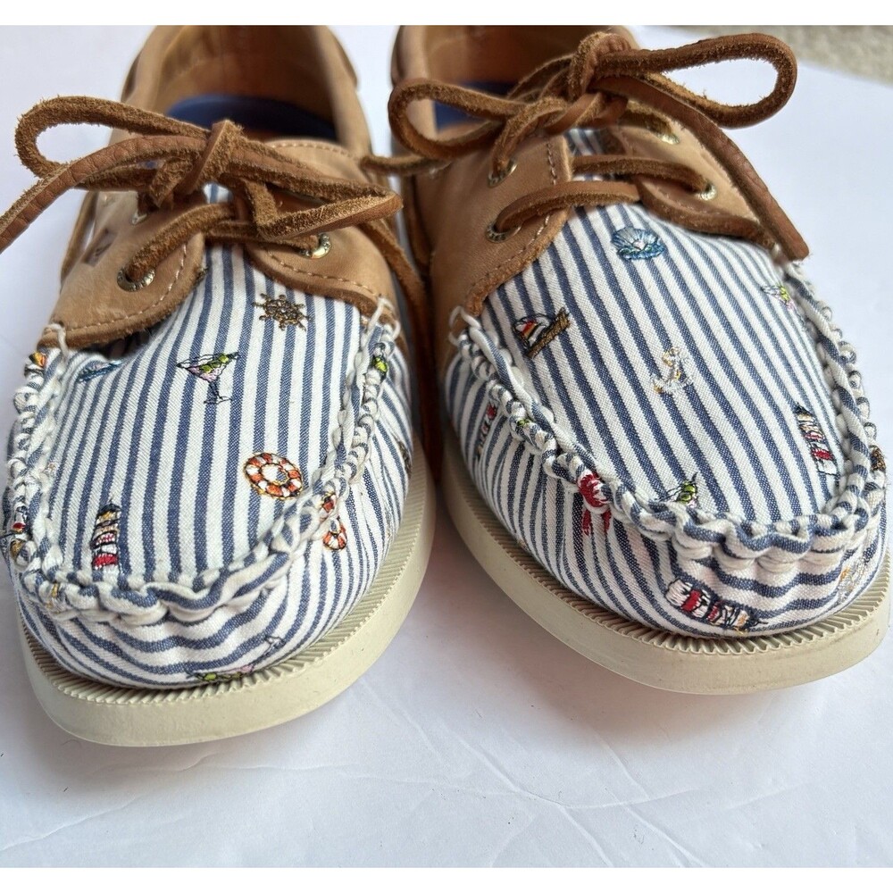 Sperry x Nordstrom Size 8.5 Women's Original Boat Shoes Nautical Top Siders - Picture 2 of 16